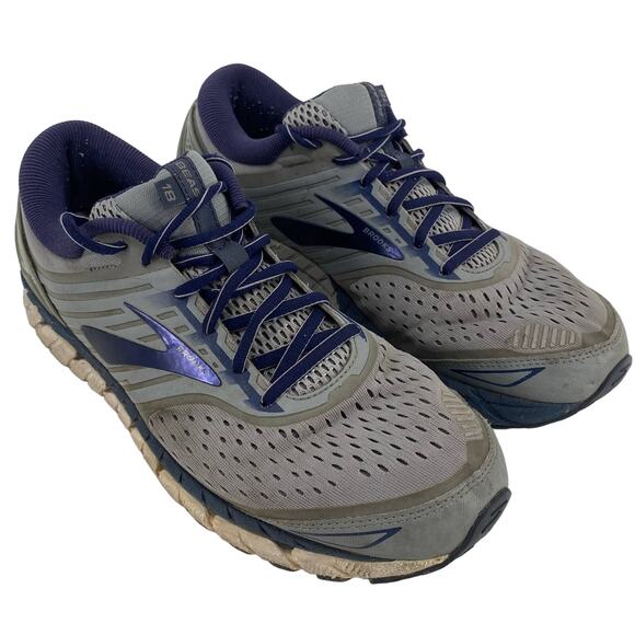 Brooks Beast 18 men 10 Gray Blue Men's running sneakers 1102821d015 - Picture 1 of 7